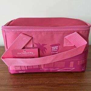 Trader Joe's Mini Pastel Pink Insulated Travel Bag